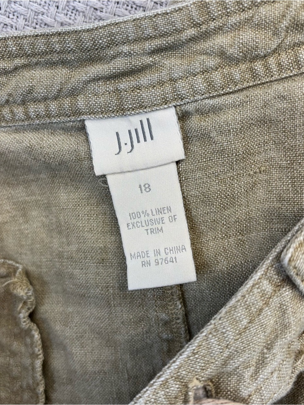J. Jill 100% Linen Skirt Women’s Plus 18 Beige Khaki Casual Summer Minimalist - Picture 8 of 8